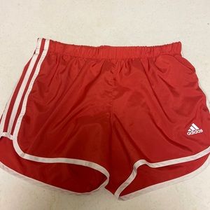 Red sport shorts